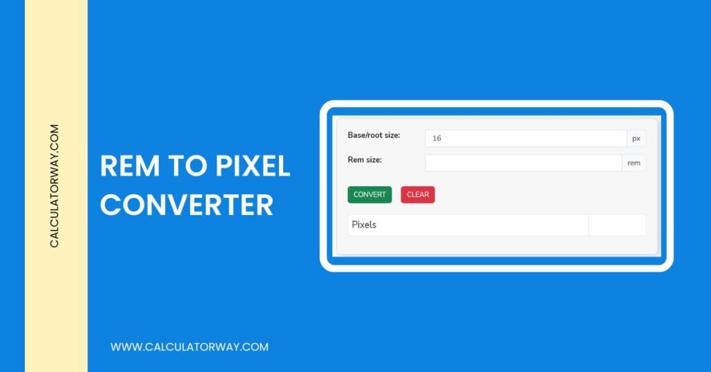 Pixels Converter - Calculatorway