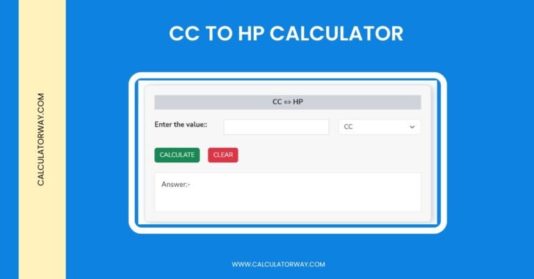cc to hp calculator