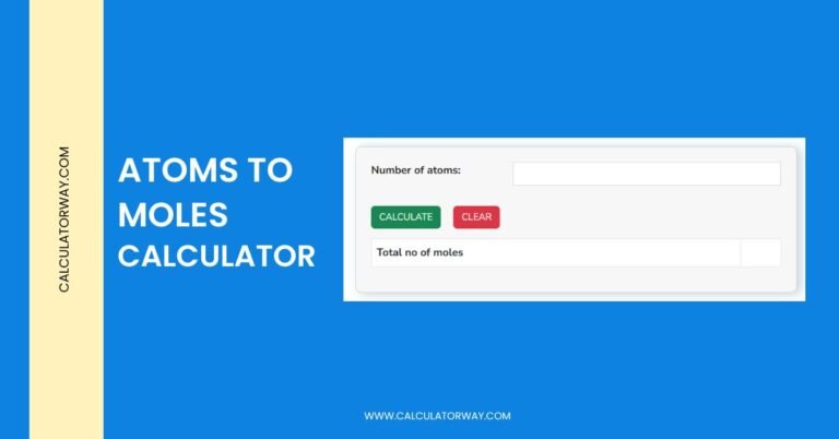 atoms to moles calculator