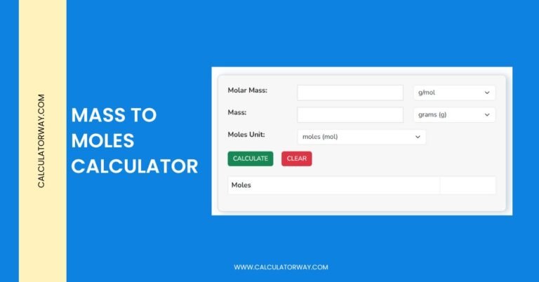 mass to moles calculator