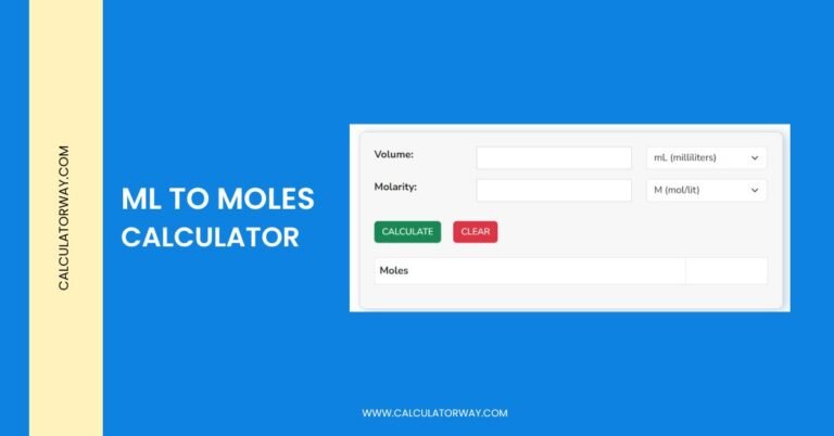 ml to moles calculator