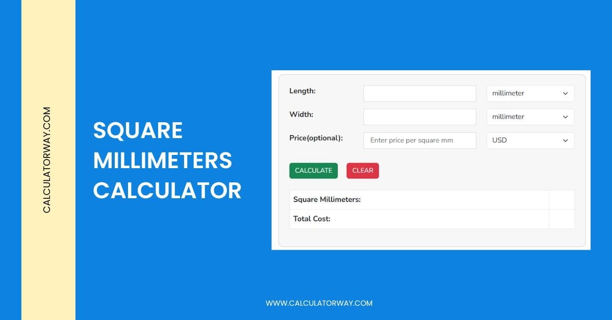 Square millimeters calculator - Calculatorway