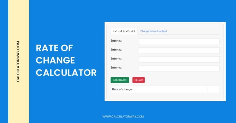 rate of change calculator
