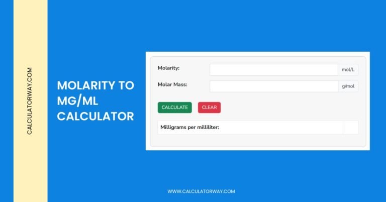 molarity to mg/ml calculator