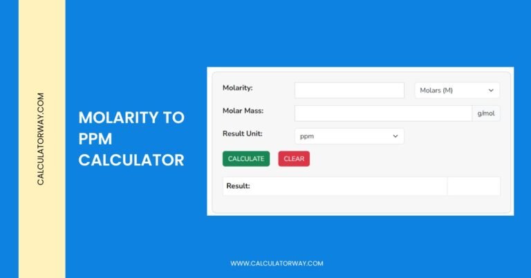 molarity to ppm calculator